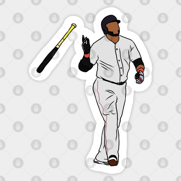 Big Papi Bat Flip Sticker by rattraptees